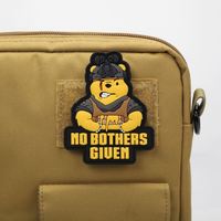 Patchs de moral personnalisés de haute qualité, Patch Velcro pour instrument de vision nocturne tactique, Patch 'Bear No Bothers Given', Médaille de moral