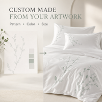 Ensemble de literie brodé sur mesure Alenhome, OEM ODM, housse de couette de luxe, drap, taie d'oreiller, fournisseur de textiles de maison personnalisés pour hôtels