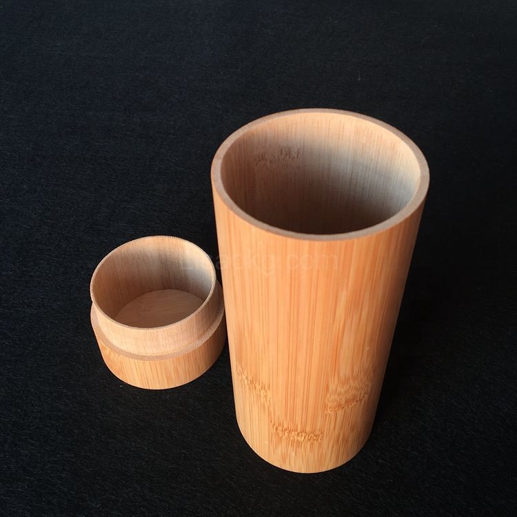 Роскошная цилиндрическая деревянная бамбуковая коробка на заказ