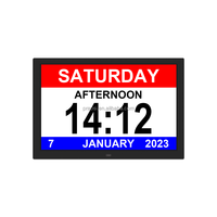 Cadre photo vidéo HD 7/8/10/12/15 pouces Auto Gradation Elder Senior Dementia Alzheimer's Desk Clock Digital Calendar Electronic