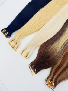 Extensiones de Cabello Remy Virgen Europeo con Cinta Adhesiva, Envío Inmediato, Alta Calidad, Trenzas Invisibles, Venta al Por Mayor, Liquidación - Product Image 5