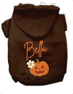 Personalizado Halloween Dog camisa ou Hoodie personalizado Pet Nome 4 Cute Fall Designs com fantasmas e abóboras - Product Image 4