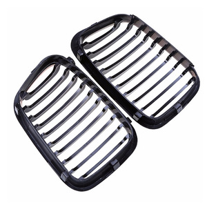 Parrilla delantera para BMW E46, color negro brillante, plástico ABS, para coches de cuatro puertas de la serie 3 de 1998-2001 - Product Image 1