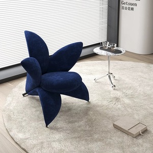 Sillón Individual Francés, Silla de Ocio Única en Forma de Pétalo para el Hogar, Sala de Estar, Hotel, Tela, Muebles de Sofá Súper Cómodos - Product Image 5
