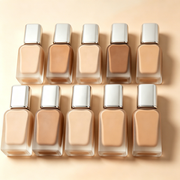 Fournisseur de fond de teint liquide SPF à étiquette privée OEM, vegan, couvrance totale, maquillage du visage longue tenue, fond de teint mat personnalisé, imperméable