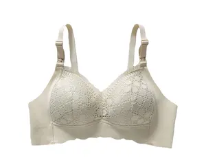 high quality front open bra wireless organic cotton nursing breathable womens bamboo nursing bra