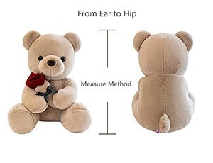 Usine Directe Jolie Peluche Ours en Peluche Rose Jouet Cadeau pour Anniversaires Filles Saint-Valentin Coton PP - Product Image 6