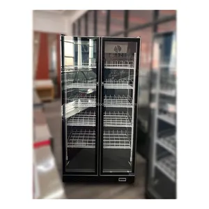 convenience store drink cooler storage fridge 2 door chiller refrigeration equipment