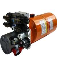 Avec pompe à main et télécommande Pompe à engrenages interne Dc 12v Double Action Hydraulique Power Pack/Unit