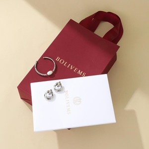 Bolsa <span class=keywords><strong>de</strong></span> <span class=keywords><strong>Papel</strong></span> Roja Resistente y <span class=keywords><strong>de</strong></span> Alta Velocidad, Lista para Enviar, Contenedor Orientado a la Utilidad para un Embalaje Optimizado <span class=keywords><strong>de</strong></span> Joyería al por Mayor - Product Image 4