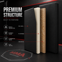 Ensemble de tapis de gym MMA personnalisés avec tapis de sol déroulables, cage octogonale, sac de frappe pour BJJ, karaté, jiu-jitsu, dojo (Matériaux certifiés)