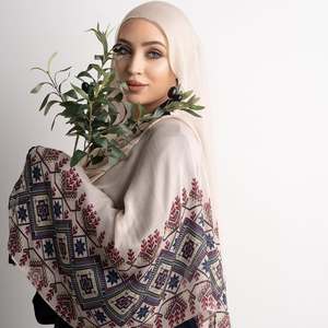 Bufanda de algodón Modal personalizada 70*180cm moda <span class=keywords><strong>Hijab</strong></span> turbante islámico impreso Modal chal Kuffiyeh hijabs palestino - Product Image 3