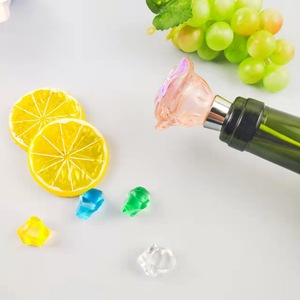 Rose Flower <b>Wine</b> Stopper <b>Plastic</b> Sealing <b>Bottle</b> Stopper For <b>Wine</b> <b>Bottle</b> - Product Image 2