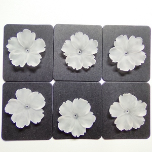 F234 24mm\26mm\<b>28mm</b>\30mm Plain Plain CN Quartz White CN 24-30mm Frosted Flower Shape Loose Gemstone F234 - Product Image 6