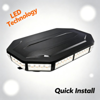 Luz de Advertencia LED Ámbar de 30W y 48 LEDs, 12-24V, para Vehículos Todoterreno, 4 Modos de Destello, 4 Modos de Rotación, Estroboscópica, Precio de Fábrica