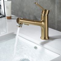 Robinet de lavabo en laiton sans plomb, anti-rayures, avec cartouche céramique gris anthracite pour lavabo de salle de bain