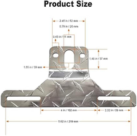 Support de plaque d'immatriculation pour remorque - Support en aluminium robuste pour camions, remorques, camping-cars, bateaux
