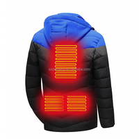 AQTQ Batterie Veste Chauffante pour Hommes Femmes Personnalisé Hiver Épais Doudoune Avec Capuche Chauffante Ski Neige Veste Hommes Imperméable