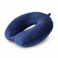 Oreiller de voyage portable léger en forme de U avec rembourrage en coton PP, masque de sommeil pliable et bouchons d'oreilles pour le bureau et la voiture - Vente en gros