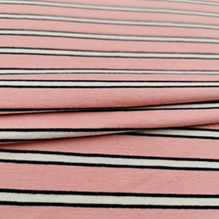 Новая модная Стильная дизайнерская мягкая удобная крученая вискозная полосатая ткань