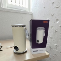 Hervidor Eléctrico Inalámbrico Recargable Portátil de 350 ml, Acero Inoxidable 304, Carga USB, 18 W, Calentamiento en 2 Horas, para Coche y Exteriores