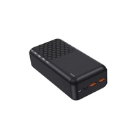 Power Bank 30000mAh Max 22.5W kustom dengan tekstur seluler ABS + desain cangkang PC PD + QC 3.0 pengisian cepat 3 Output untuk ponsel pintar