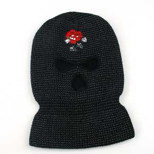 OEM Mens Xe Máy Thiết Kế Logo Của Riêng Bạn 3 Lỗ Thêu Acrylic Dệt Kim Đầy Đủ Mặt Bìa Trượt Tuyết Mặt Nạ Tùy Chỉnh Mùa Đông Balaclava - Product Image 2