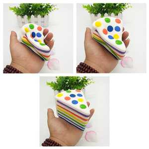Jouet anti-stress souple en forme de gâteau triangulaire à récupération lente, idéal pour la réduction du stress et la décompression - Product Image 6