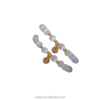 Bracelet en laiton plaqué or de Dubaï, style Fu, avec pierres de soleil et opale, idéal pour cadeau et vente en gros