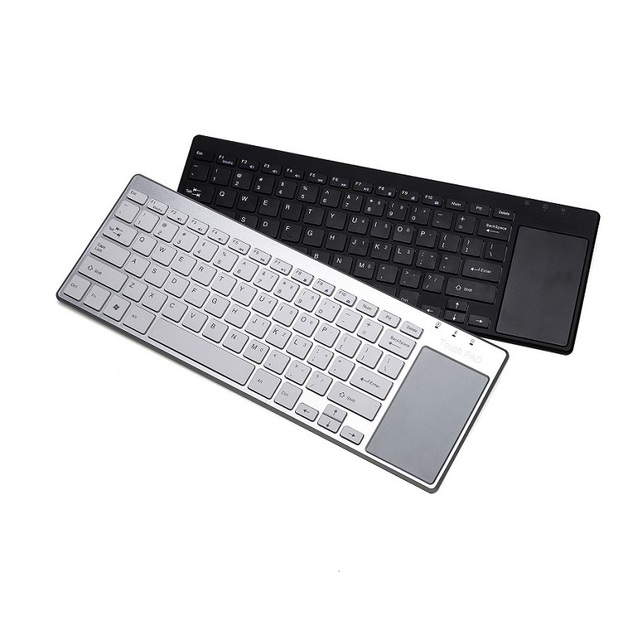 OEM New Ultra Slim Aluminum Alloy 2.4G BT5.1 USB 3.0 Keyboard with Built-in Touchpad Scissor Switch 78 Keys for Mac/PC/iPad