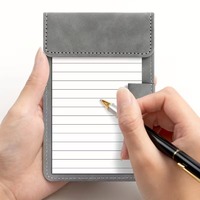 Porte-documents compact en cuir PU A6, dossier de menu durable, couverture pour reçus et factures, pour l'école, le bureau, les restaurants
