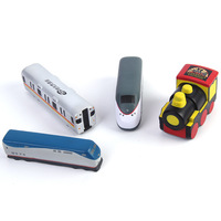 Jouets anti-stress en forme de train de métro argenté, personnalisables avec logo, en mousse PU, vente en gros