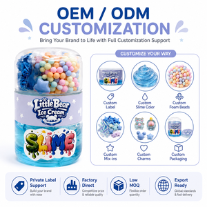 Kit de slime transparent personnalisé, slime beurre non toxique, fabrication OEM ODM, vente en gros, jouet sensoriel anti-stress extensible - Product Image 2