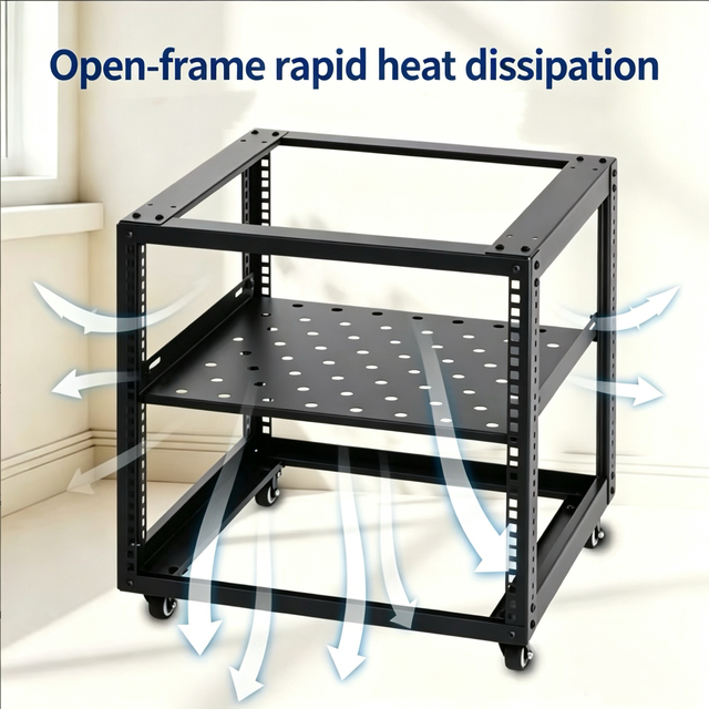 19 Inch 42U 520*2000*600mm 4-pillar Open Server Rack 600mmDeep SPCC Cold-rolled Steel Powder Coated Network Rack Cabinet Mobile.