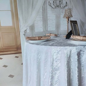 Prezzo all'ingrosso R120 pollici Mantel redondo de terciopelo brillante de <span class=keywords><strong>diamante</strong></span> glitter velluto tovaglia rotonda - Product Image 6