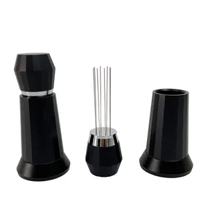Latest coffee accessories stainless steel coffee needle distributor espresso distribution tool with stand