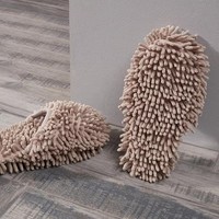Chaussons serpillères lavables et réutilisables en microfibre chenille, doux, confortables, absorbants la poussière, pour un nettoyage facile à la maison et au bureau