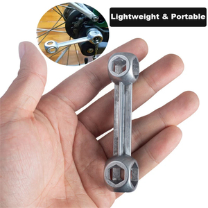 Multi-function <b>Wrench</b> 6-15MM Bone Shape Hexagon Holes <b>Torque</b> <b>Wrench</b> <b>Bike</b> Repair Spanner Tool - Product Image 2