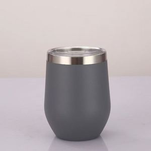 Verre à vin sans pied en acier inoxydable à double paroi, cadeau d'anniversaire pour femmes, option de logo personnalisé ASM09 - Product Image 4