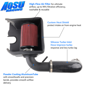 Kit de Filtro y Protector Térmico para Tubo de Admisión de Aire Frío EA211 para Golf MK7, Audi, Seat, Skoda, Jetta, Passat, Sharan, Mejora de Rendimiento WG182-RD - Product Image 4