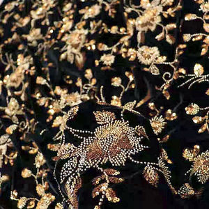 Tela de Terciopelo de Seda 100% de Lujo, con Diseño Devoré, Certificación OEKO-TEX, para Vestidos de Noche, Bodas y Cortinas - Product Image 2