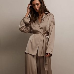 2022 Spring Valentines New Designer Satin Silk Pjs <strong>Sets</strong> <strong>for</strong> Women <strong>Family</strong> Sexy Pajamas Two Piece Sleepwear Lounge Wear - Product Image 1