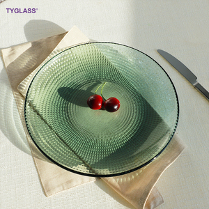 أطقم أدوات مائدة زجاجية رائجة للبيع، زينة لحفلات الزفاف، أطباق زجاجية ملونة، صحون تقديم للمناسبات - Product Image 2