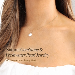 Collar de Perlas de Agua Dulce con Baño de Oro de 18K, Personalizado, MOQ Bajo, Mínimo 18K, Acero Inoxidable, Unisex, Regalo de Aniversario - Product Image 2