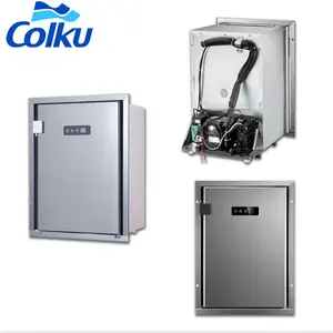 stainless steel Travel touring car refrigerator marine boat yacht caravan 12v 24V fridge with dual zones for RV