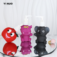 Flacon pulvérisateur en PVC en forme d'ours mignon 100ml 120ml, réutilisable, pour cosmétiques, soins de la peau, shampoing et lotion pour bébés et enfants