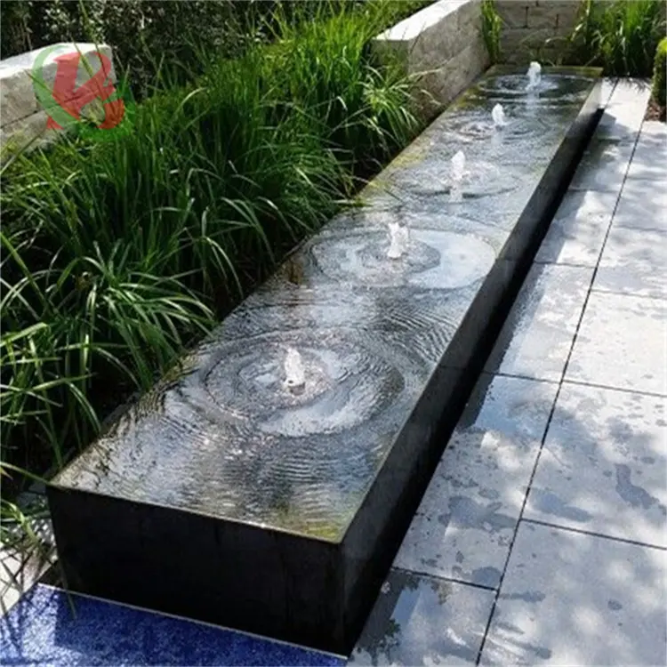 Nouvelle tendance cascade murale d'étang en acier corten oriental pour jardin Idées de caractéristiques d'eau de haute qualité fontaine d'eau extérieure