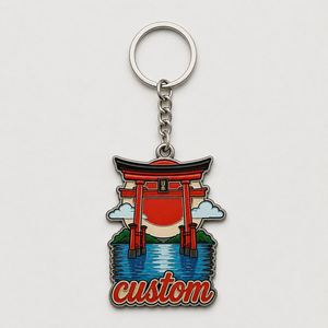 Porte-clés en alliage de zinc de haute qualité, sur mesure, vente en gros, symboles emblématiques du Japon, design de voyage asiatique, souvenir - Product Image 2