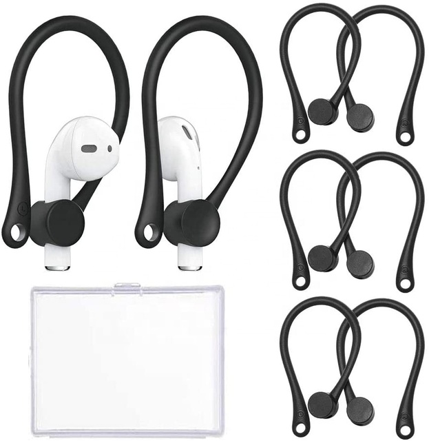 Earphone Accessories Ear Hooks Cover Professional Anti-Slip Silicone Earbuds Tips Hook for Apple Airpods 1 & 2