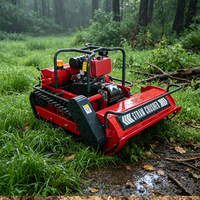 Broyeur de bois forestier autopropulsé télécommandé 120 cm, transmission hybride diesel, moteur brushless 850 W, surveillance à distance, EPA4